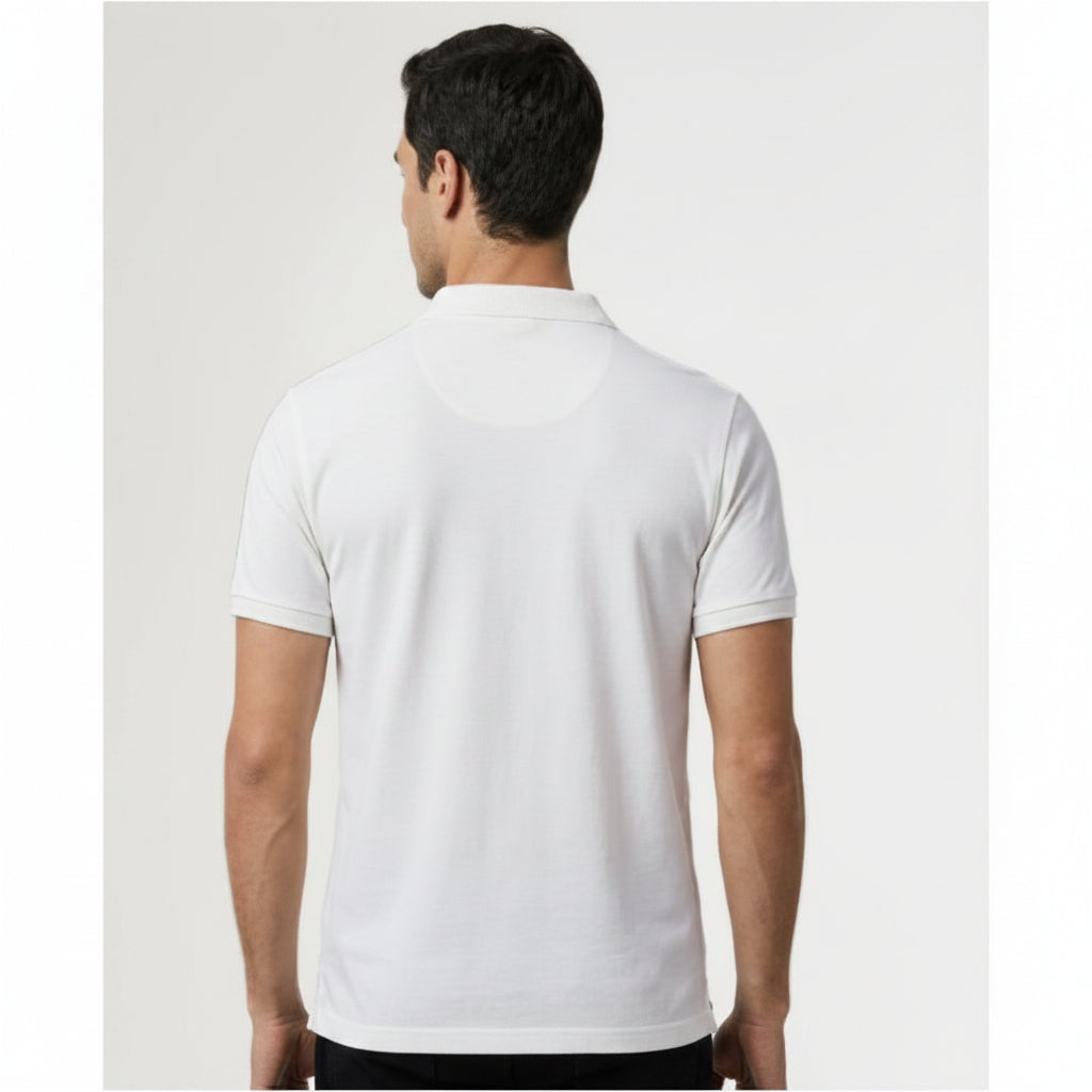 BST163 - Pepe Jeans Berlinn Polo T-Shirt - White back view