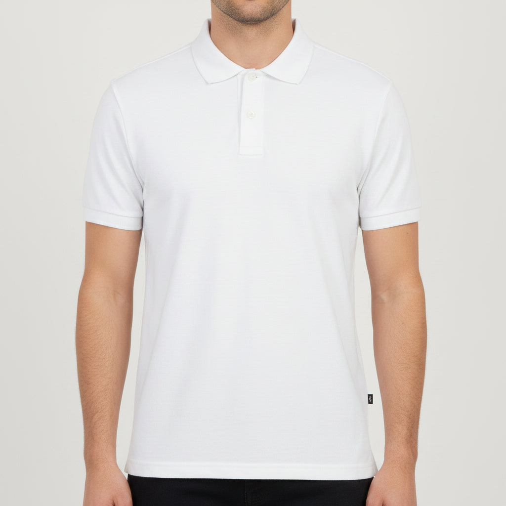 BST163 - Pepe Jeans Berlinn Polo T-Shirt - White product view