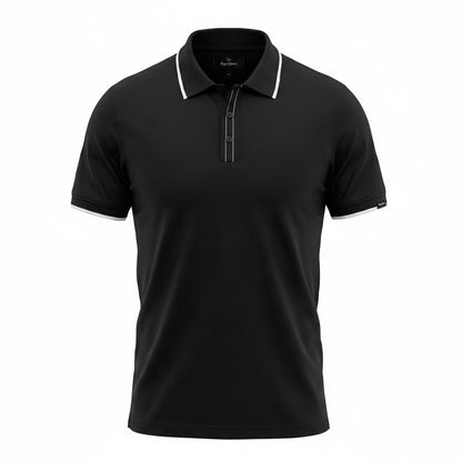 BST164 - Pepe Jeans Madrid Tipping Polo T-Shirt - Black product view
