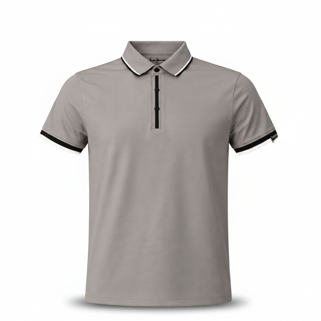 BST164 - Pepe Jeans Madrid Tipping Polo T-Shirt - Grey product view