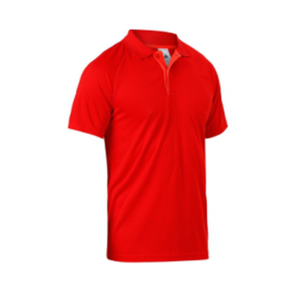 BST165 - Adidas B Series Dry-Fit Polo T-Shirt - Red front view