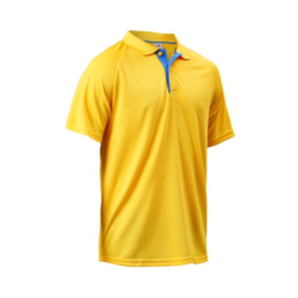BST165 - Adidas B Series Dry-Fit Polo T-Shirt - Yellow front view