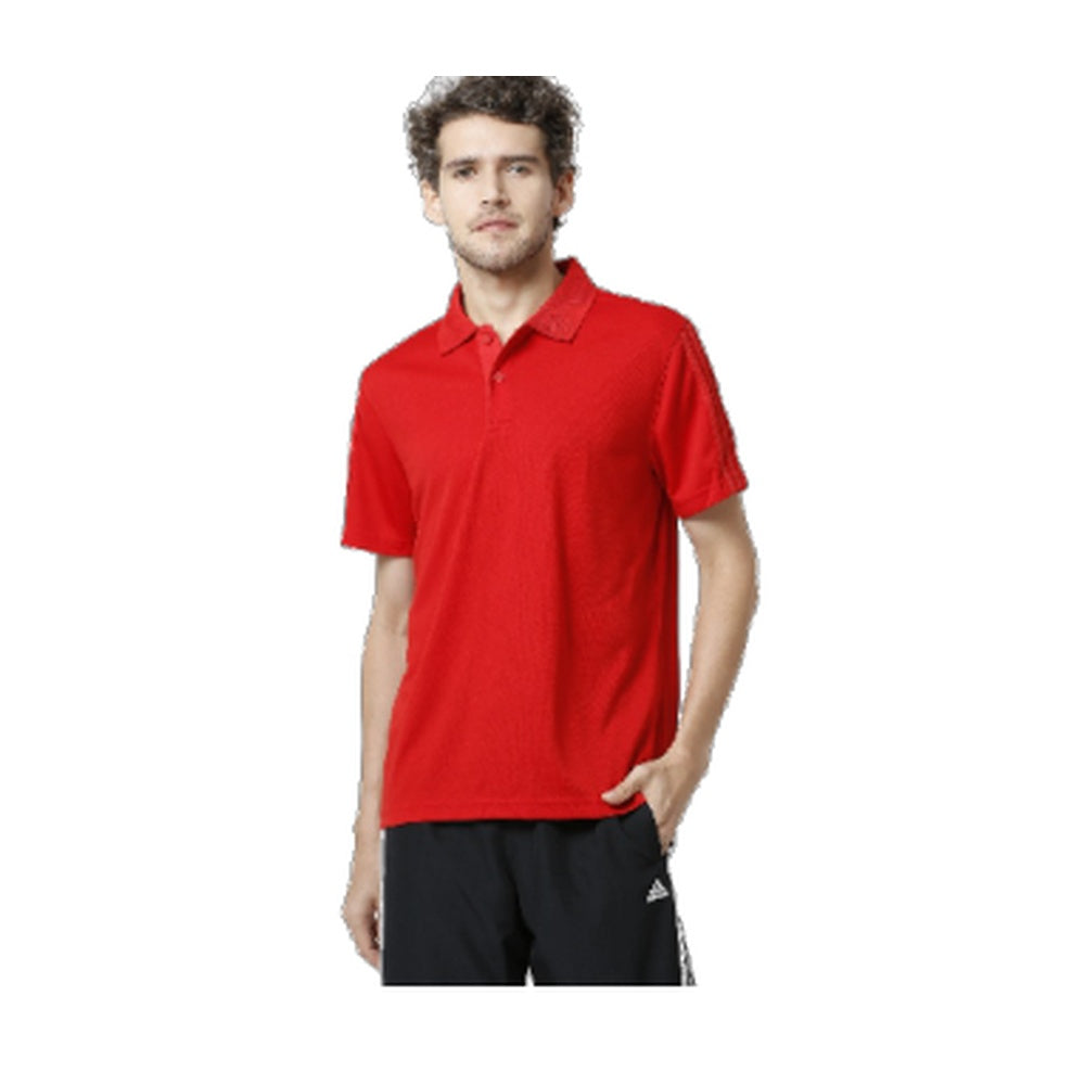 BST166 - Adidas S Series Dry-Fit Polo T-Shirt - Red front view
