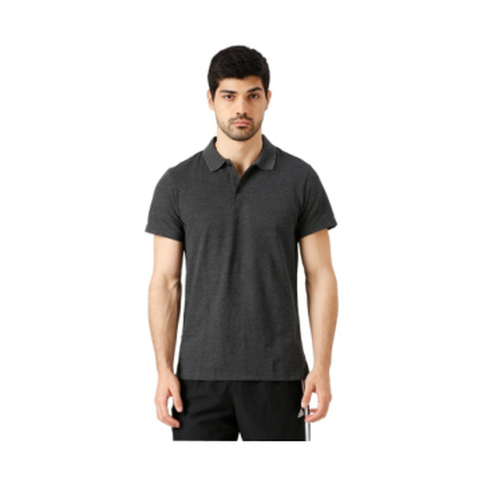 BST169 - Adidas Base Poly Cotton Polo T-Shirt - Black front view