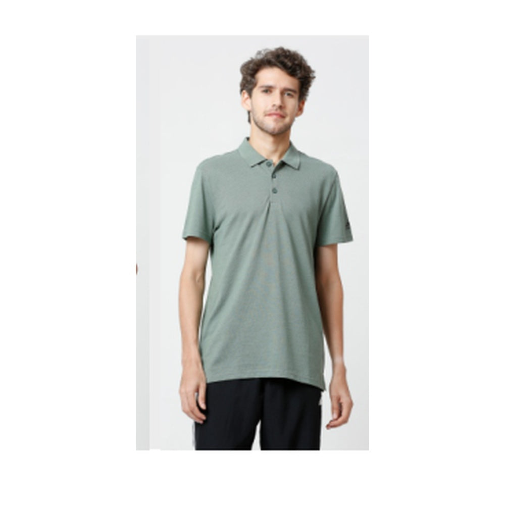 BST169 - Adidas Base Poly Cotton Polo T-Shirt - Green front view