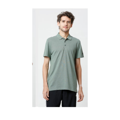 BST169 - Adidas Base Poly Cotton Polo T-Shirt - Green front view