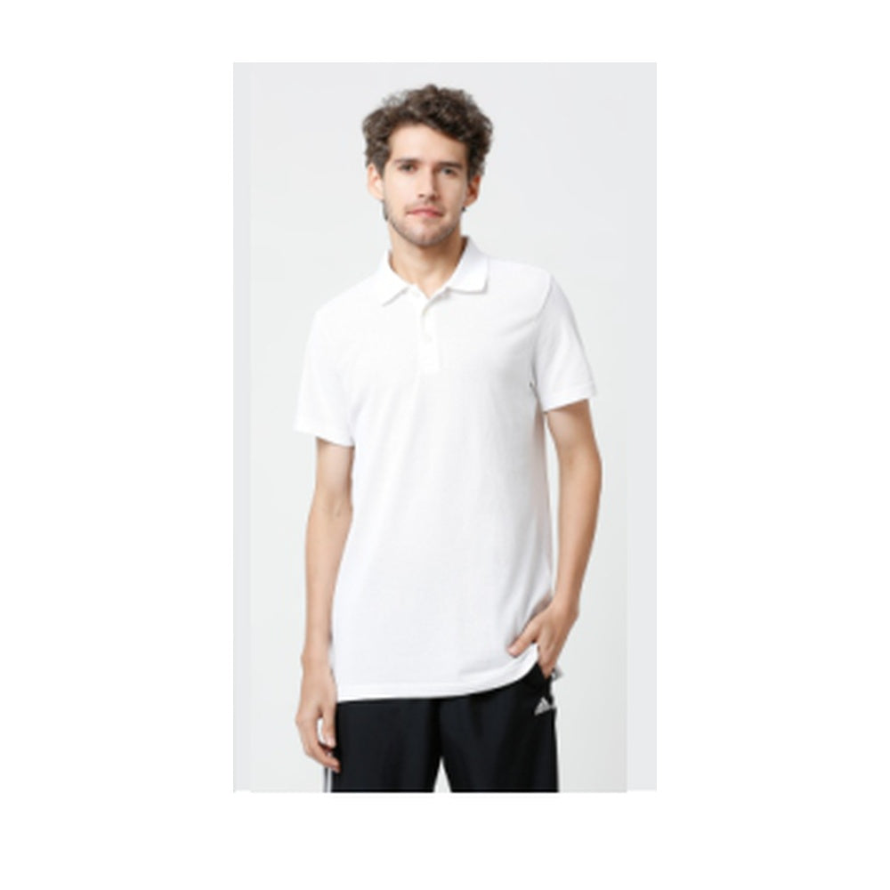 BST169 - Adidas Base Poly Cotton Polo T-Shirt - White front view