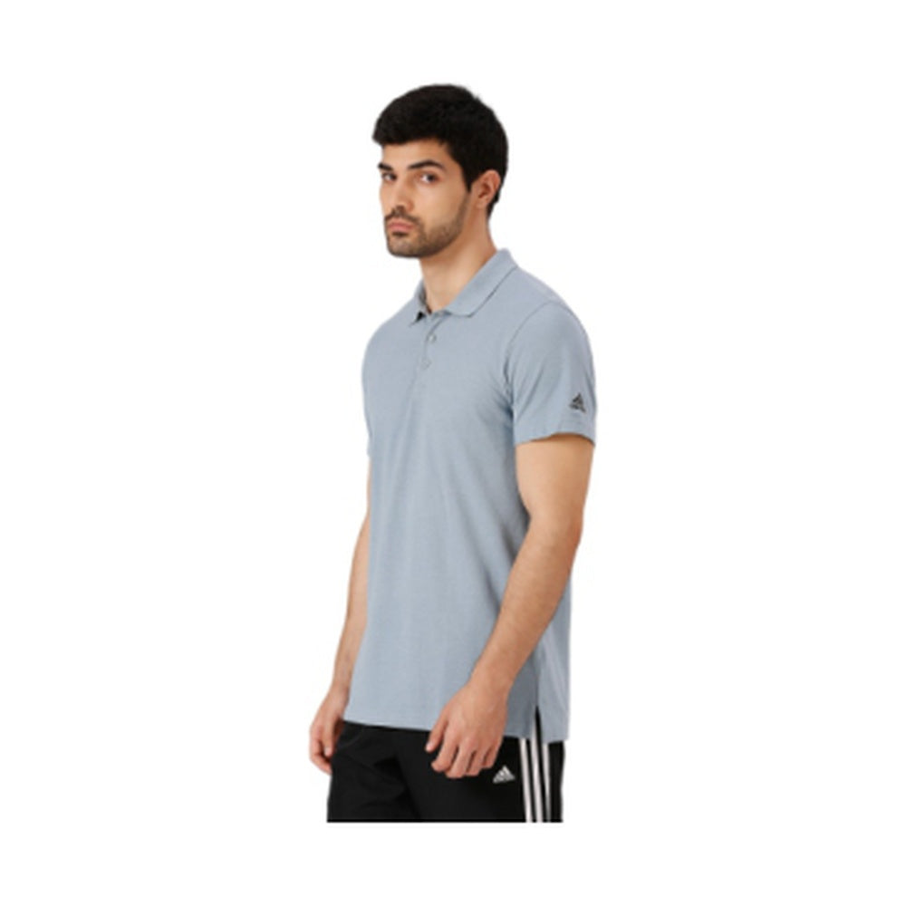 BST169 - Adidas Base Poly Cotton Polo T-Shirt - Tac Blue front view