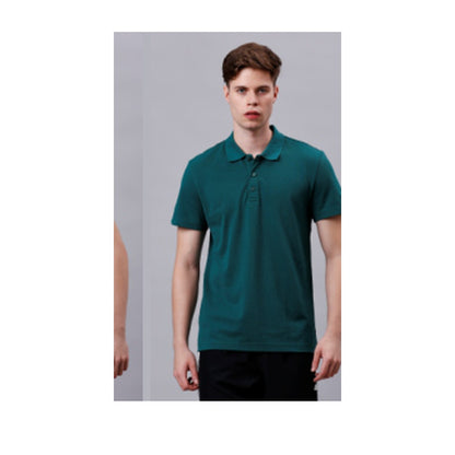 BST170 - Adidas HI Poly Cotton Polo T-Shirt - Green front view