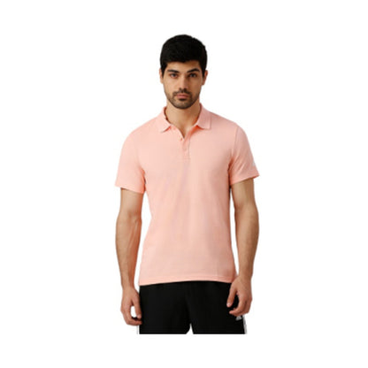 BST170 - Adidas HI Poly Cotton Polo T-Shirt - Coral front view