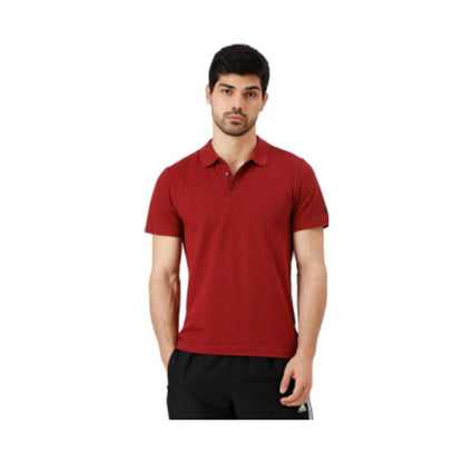 BST170 - Adidas HI Poly Cotton Polo T-Shirt - Maroon front view