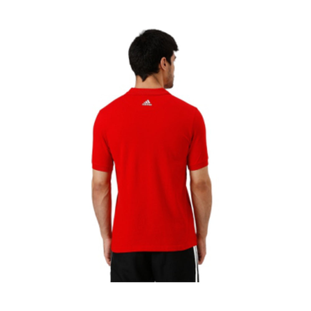 BST171 - Adidas BS Poly Cotton Polo T-Shirt - Red back view