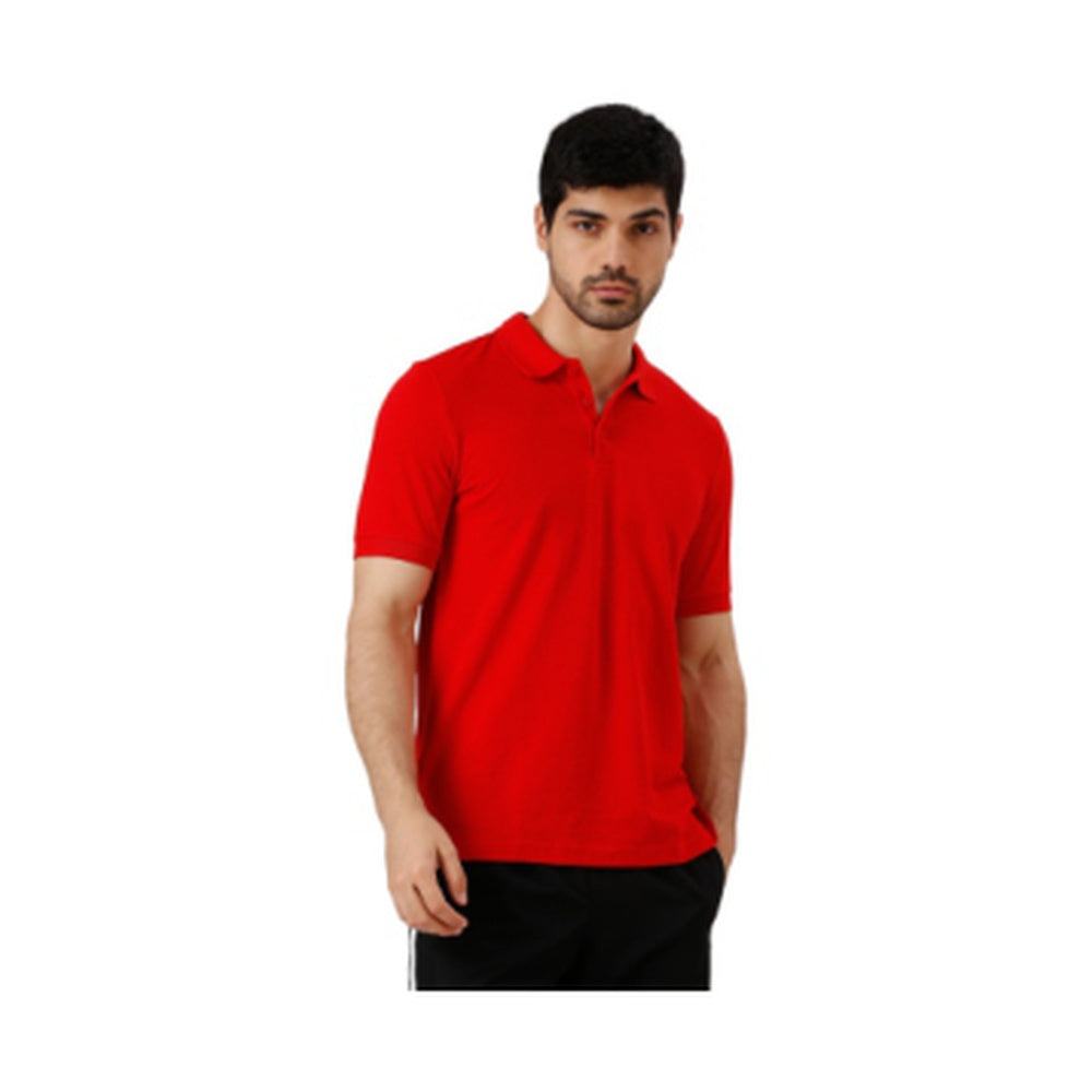 BST171 - Adidas BS Poly Cotton Polo T-Shirt - Red front view