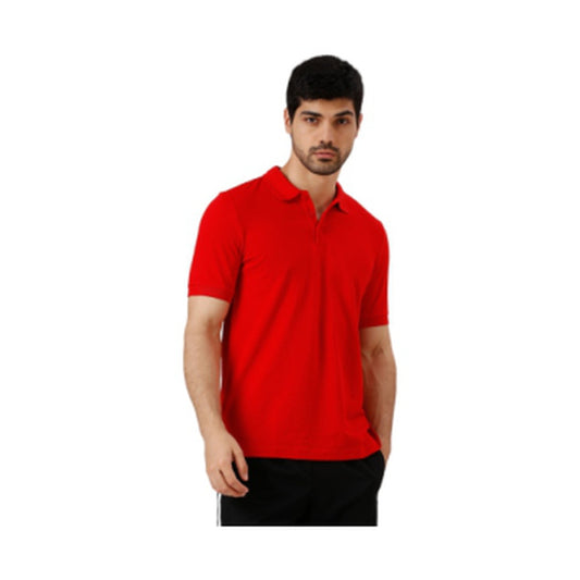 BST171 - Adidas BS Poly Cotton Polo T-Shirt - Red front view