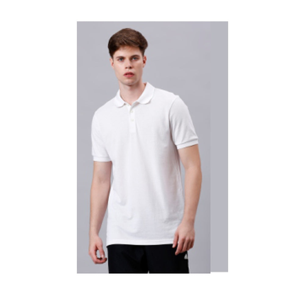 BST171 - Adidas BS Poly Cotton Polo T-Shirt - White front view