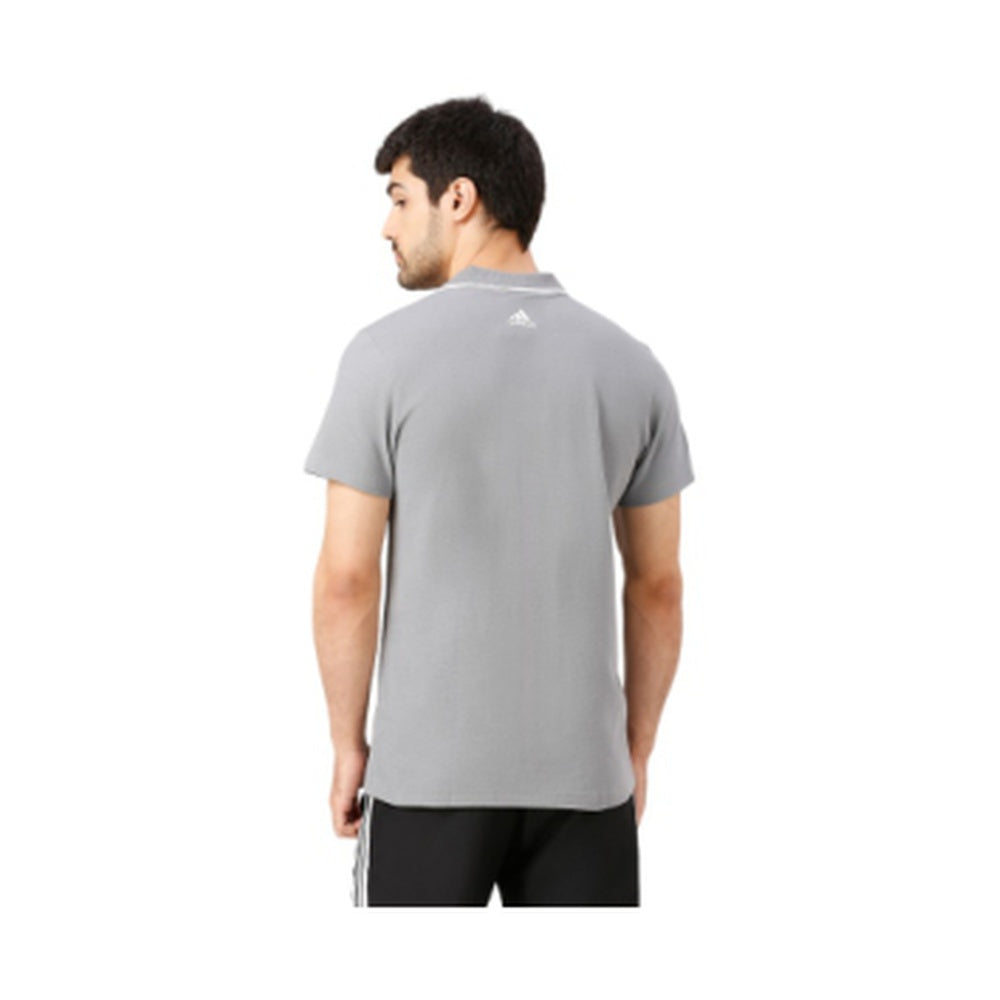 BST172 - Adidas 100% Cotton Tipping Polo T-Shirt - Grey back view