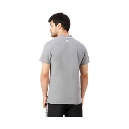 BST172 - Adidas 100% Cotton Tipping Polo T-Shirt - Grey back view