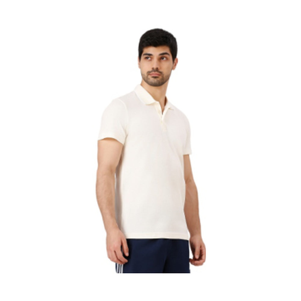 BST172 - Adidas 100% Cotton Tipping Polo T-Shirt - White front view
