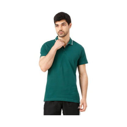BST172 - Adidas 100% Cotton Tipping Polo T-Shirt - Green front view