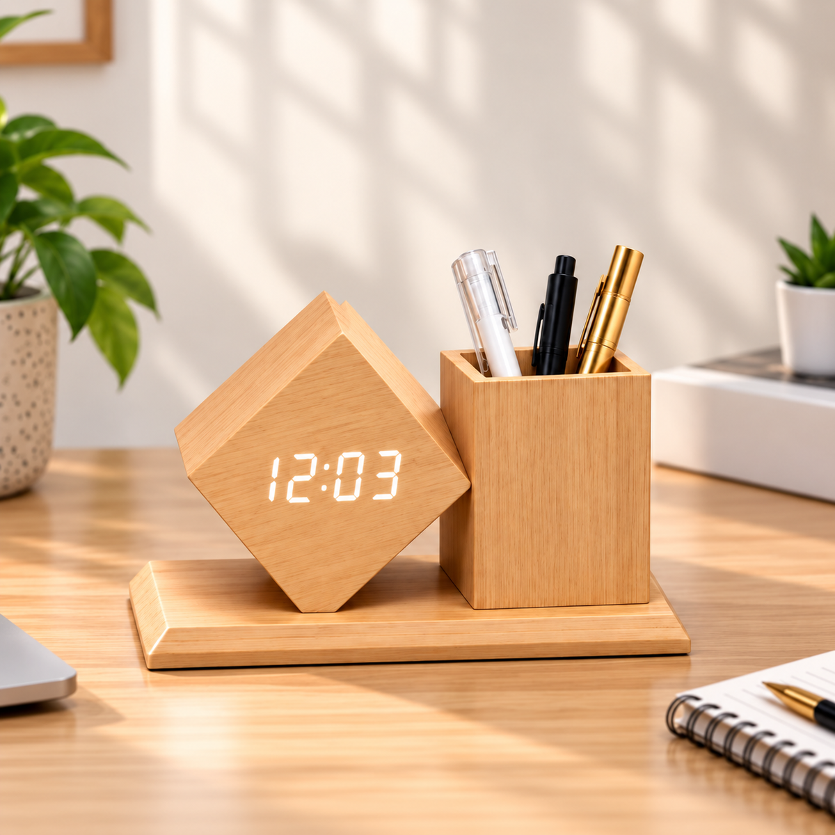 ED422- Chrono Caddy Bamboo Desk Organizer