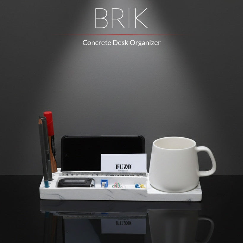 OE28- FUZO BRIK Concrete Desk Organizer