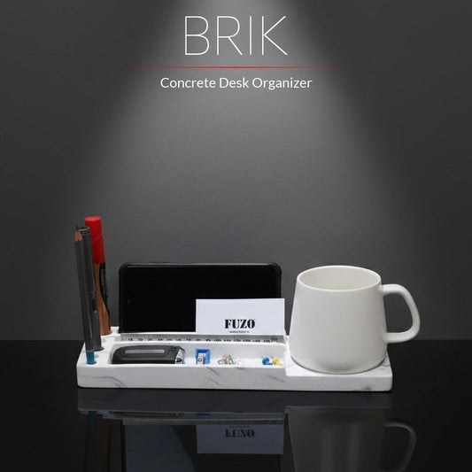 OE28- FUZO BRIK Concrete Desk Organizer