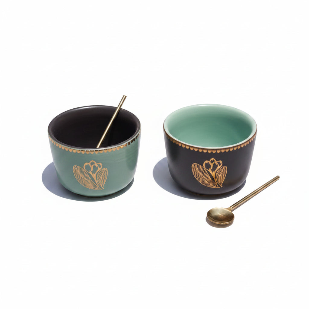 CD172-Nicobar-Frangipani Bowls with Spoons (Set of 2)