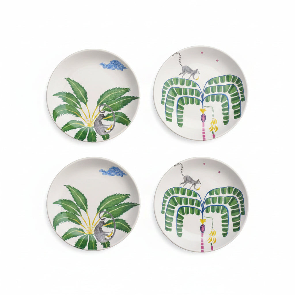 CD177-Nicobar-Safari Tea Plates (Set of 4)