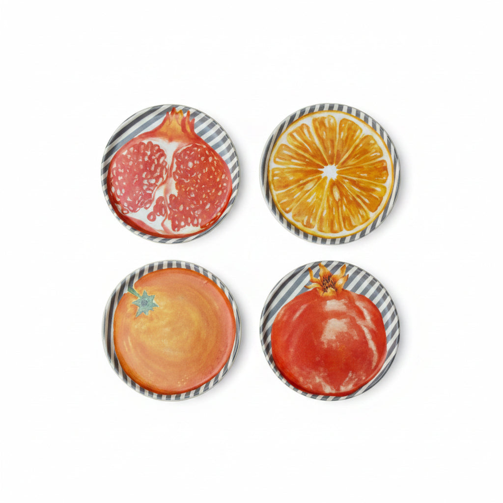 CD182-Nicobar-Nimbu & Anar Coasters (Set of 4)