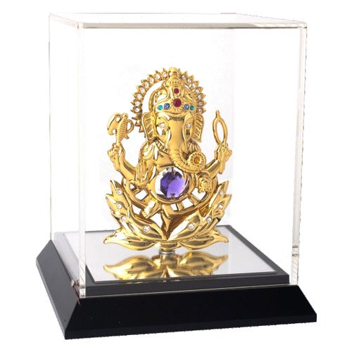 Ganesha in Cabinet with Black Base