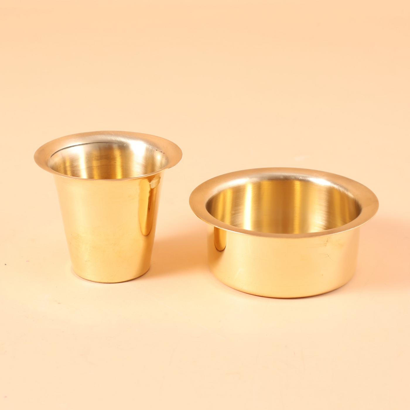 CD276 brass bowl and tumbler serveware set