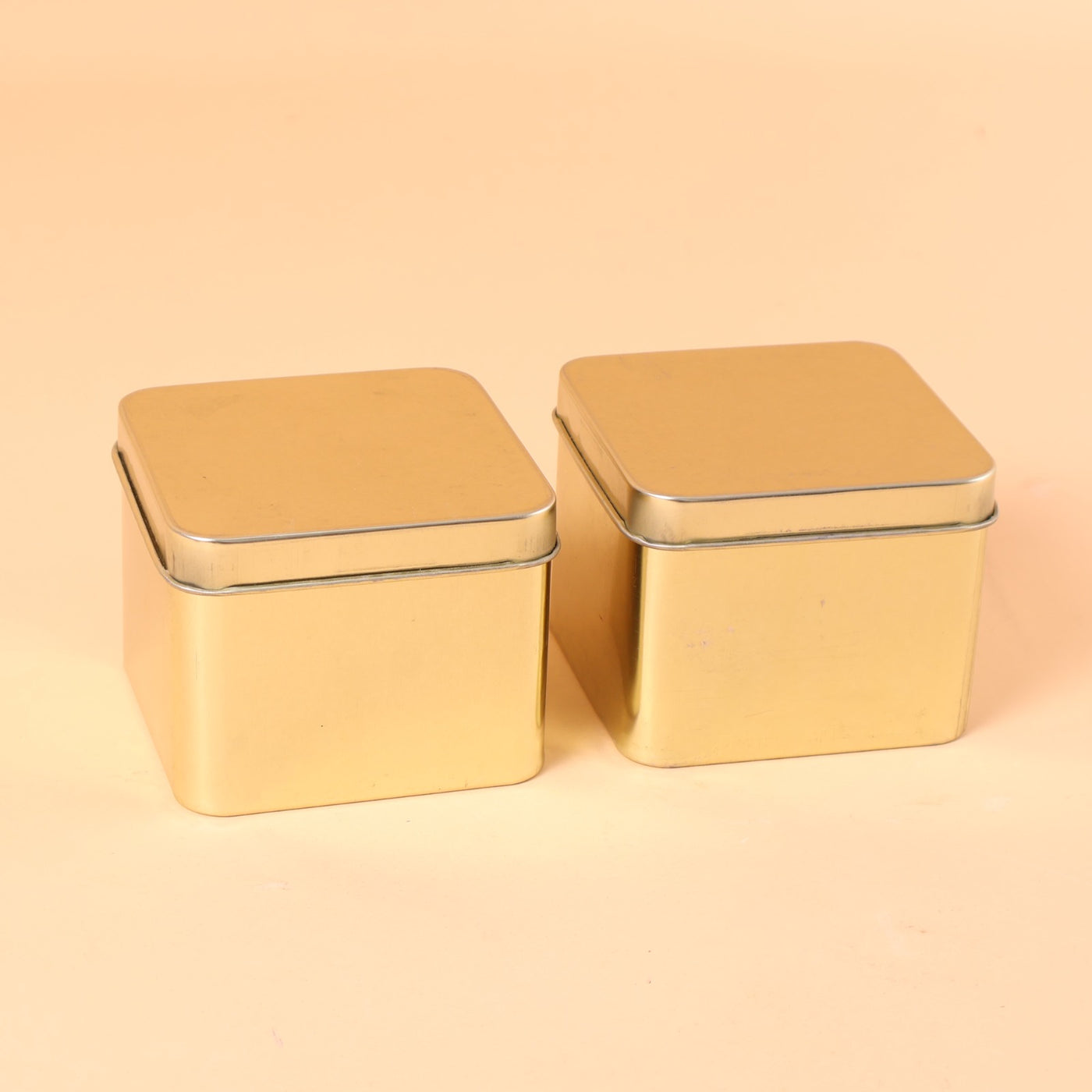 CD293 - Square Brass Storage Box Set of 2 image 1