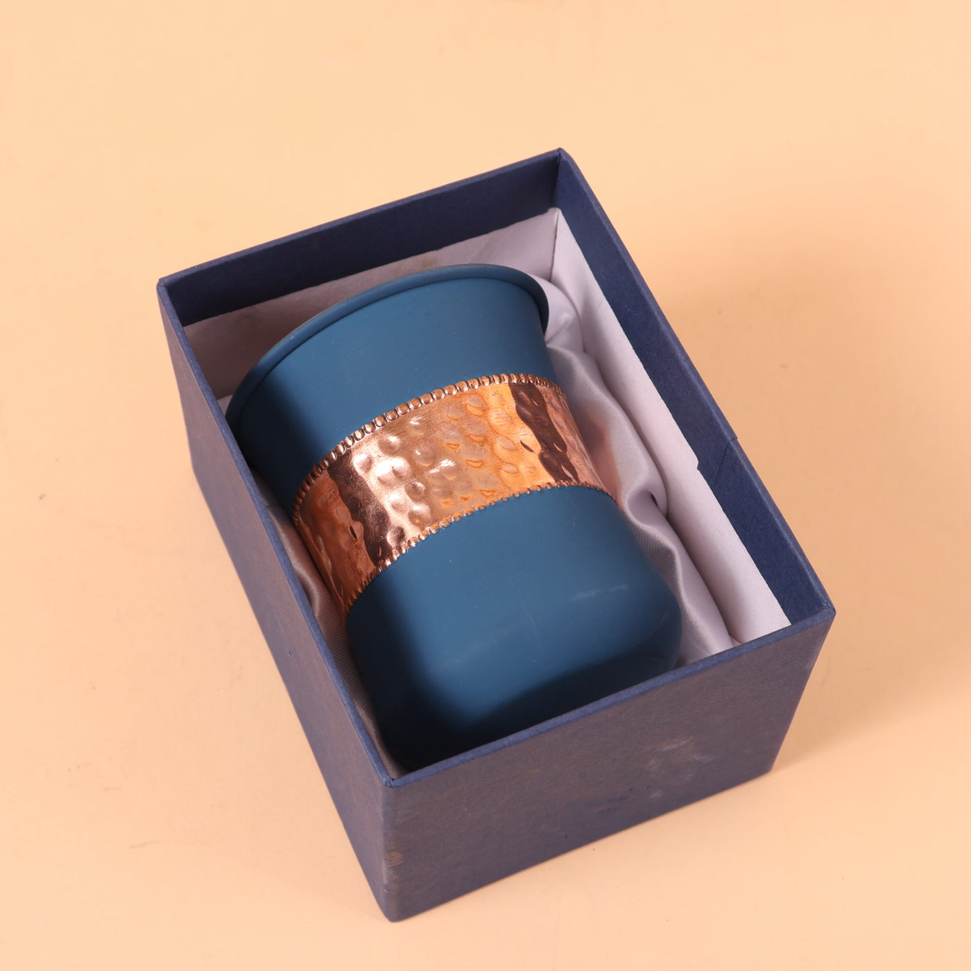 CD296 - Blue Copper Accent Tumbler with Gift Box image 1