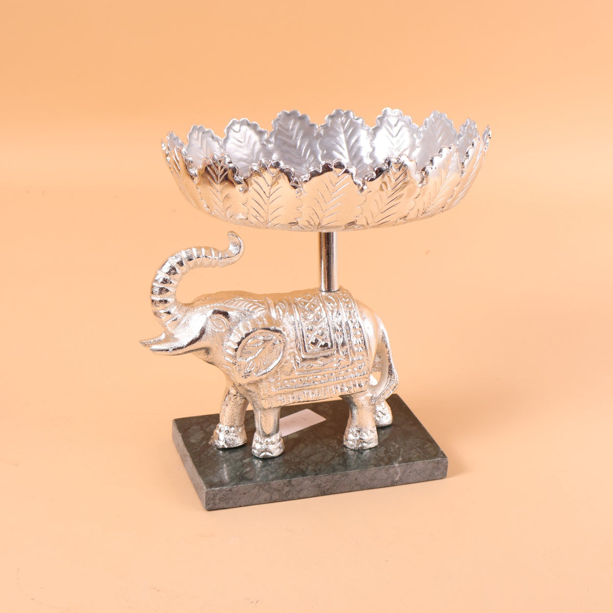 CD297 - Silver Elephant Decorative Bowl Stand with Gift Box image 2