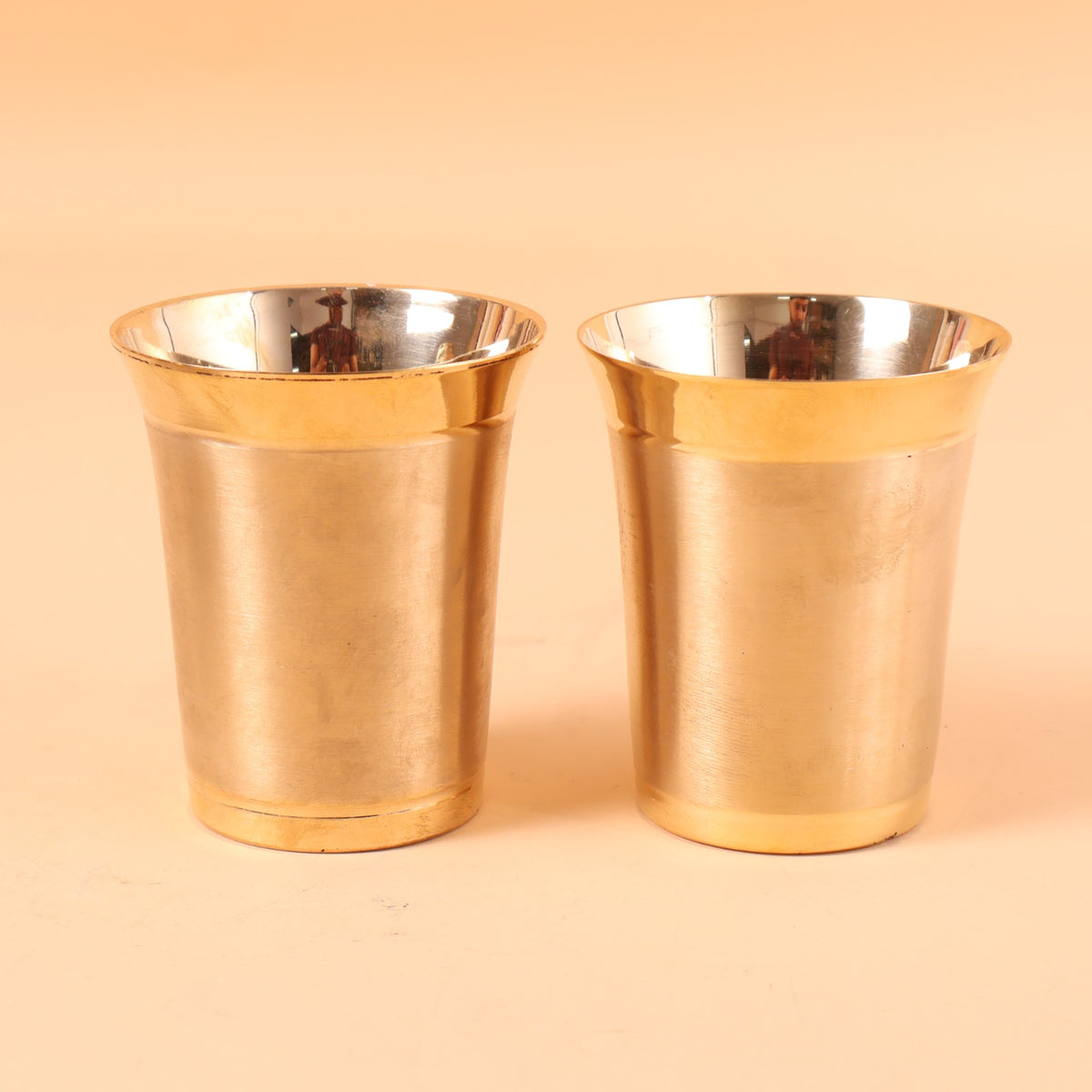 CD308 - Plain Brass Tumbler Set of 2 image 2