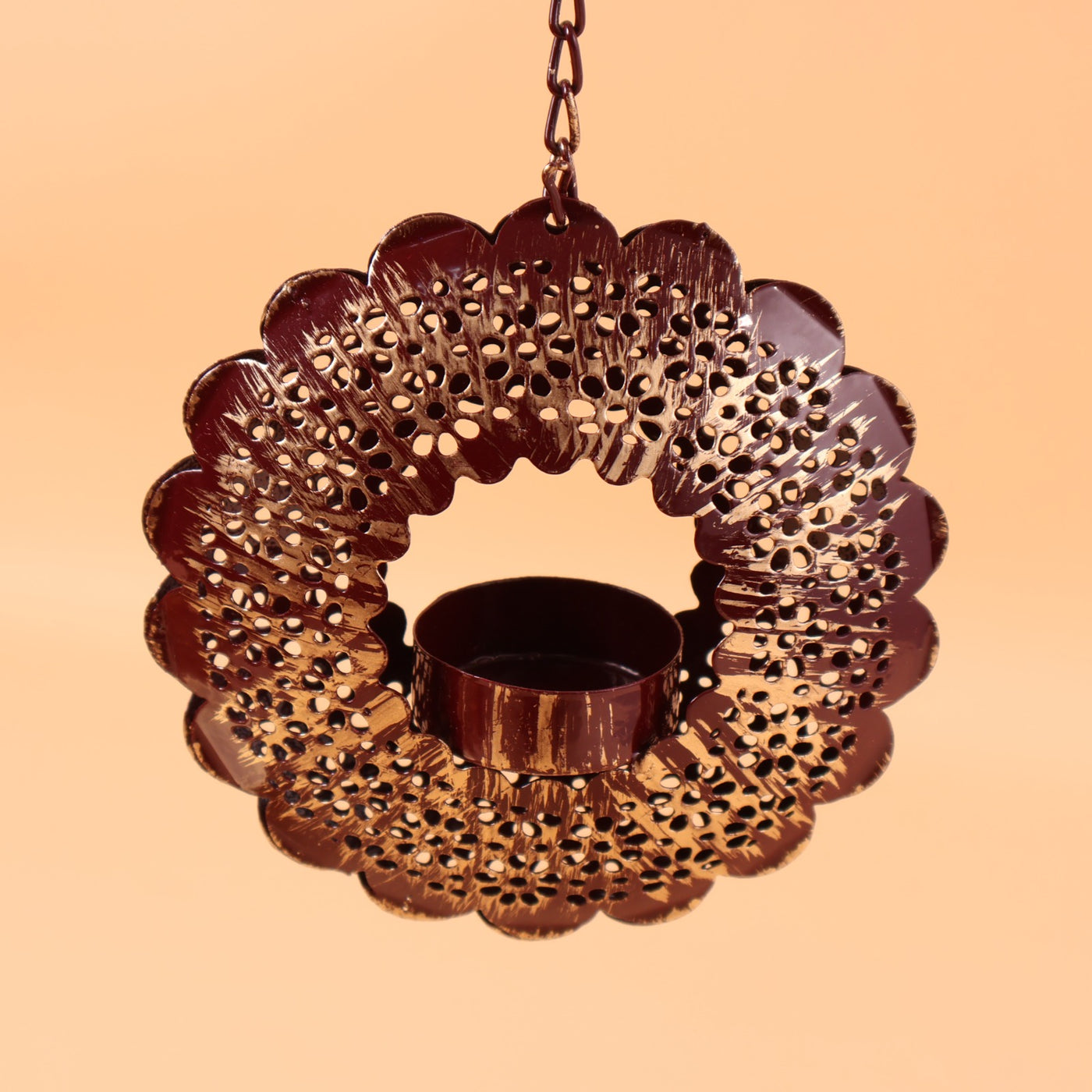 CD313 - Hanging Floral Tealight Holder image 1