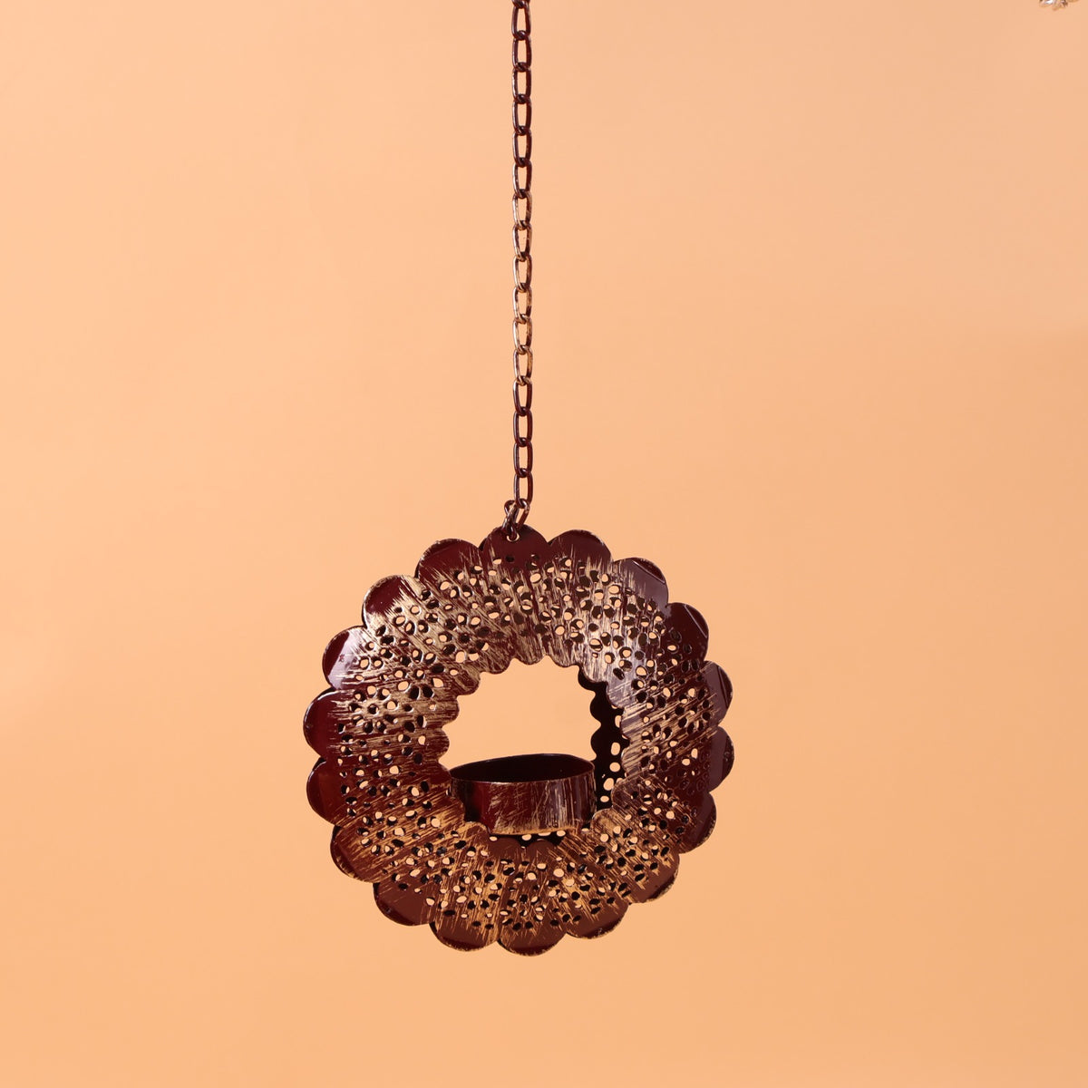 CD313 - Hanging Floral Tealight Holder image 3