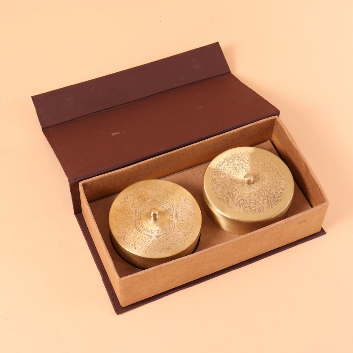 CD317 - Round Brass Box Set of 2 with Gift Box image 3