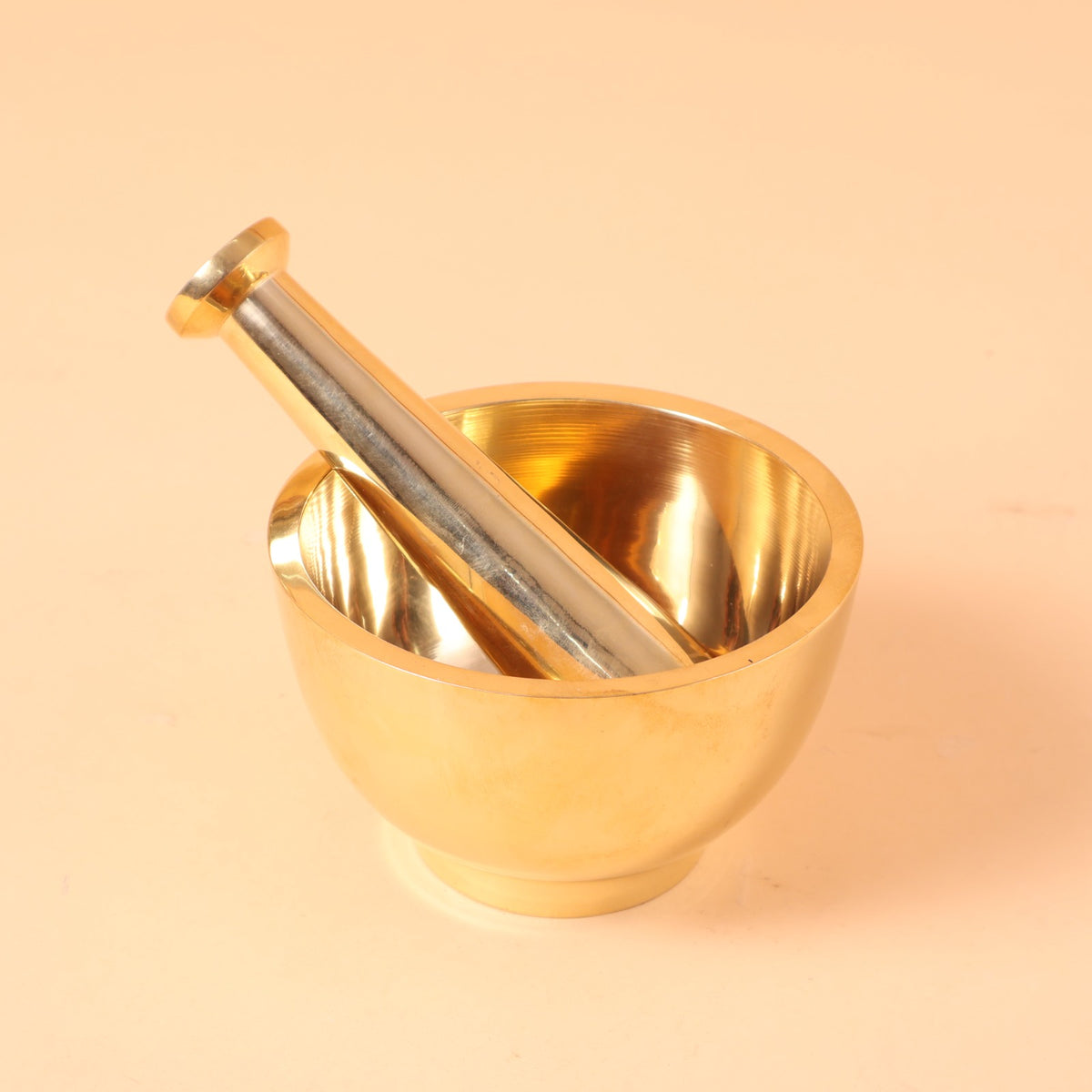 CD321 - Brass Mortar and Pestle Set image 2
