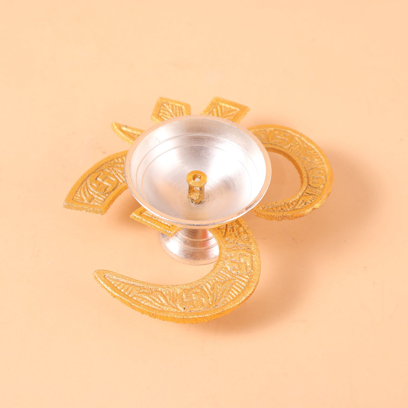 CD323 - Om Decorative Diya with Velvet Gift Box image 1