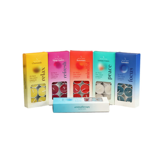 CD586 - AROMATHERAPY 20 PACK TEA LIGHT CANDLES