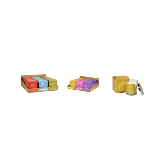 CD597 - SCENTED GLASS CANDLE IN CARDBOARD BOX