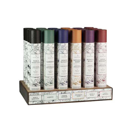 CD608 - BOTANIST INCENSE 30 STICKS + WOODEN HOLDER IN CARDBOARD TUBE