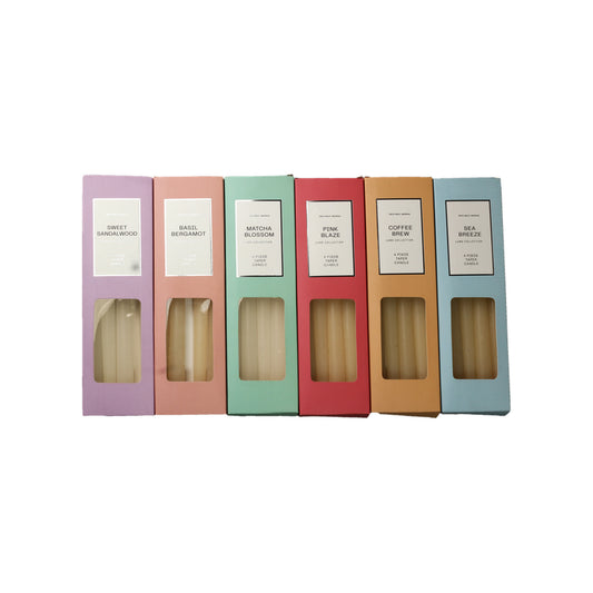 CD621 - LUME COLLECTION 4 PIECE TAPER CANDLE.