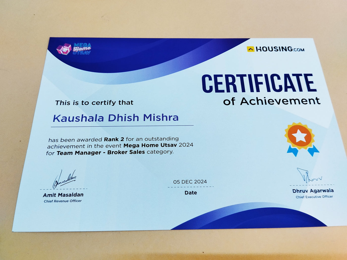 BSTM41- Housing Certificate