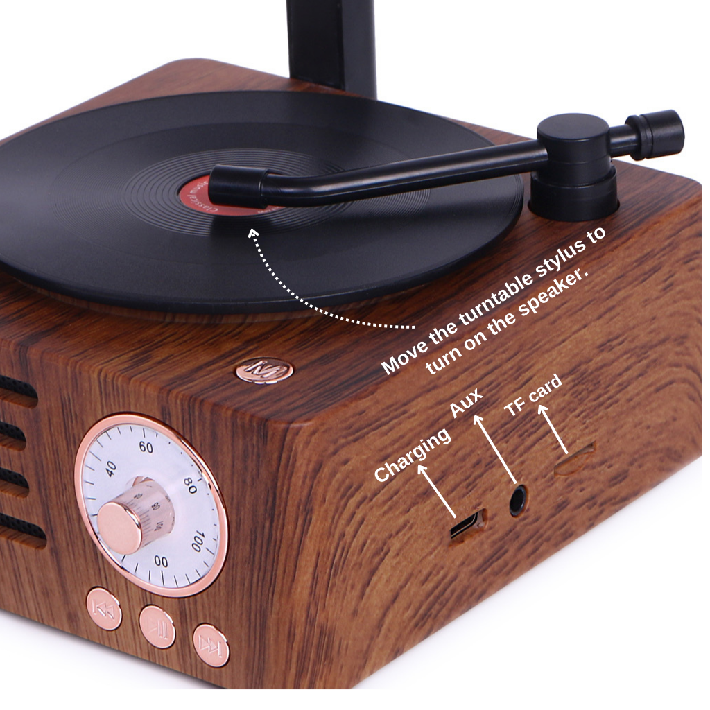 OG08- Retro Gramophone Bluetooth Speaker
