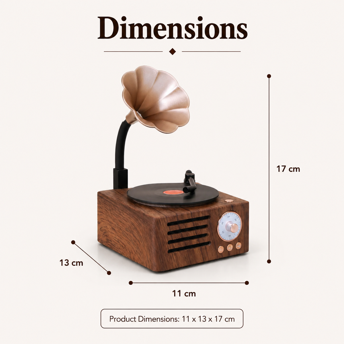 OG08- Retro Gramophone Bluetooth Speaker