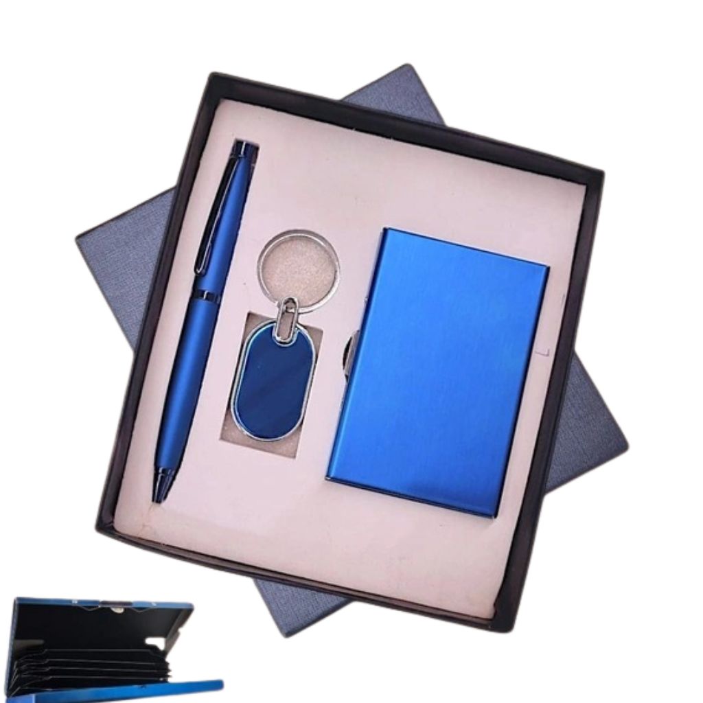 3 in 1 Blue Metal Gift Set