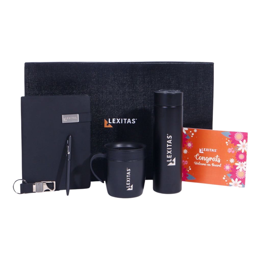 EJK79- Lexitas 5-IN-1 Gift Set | Notebook | Pen | Mug | Keychain | Bottle