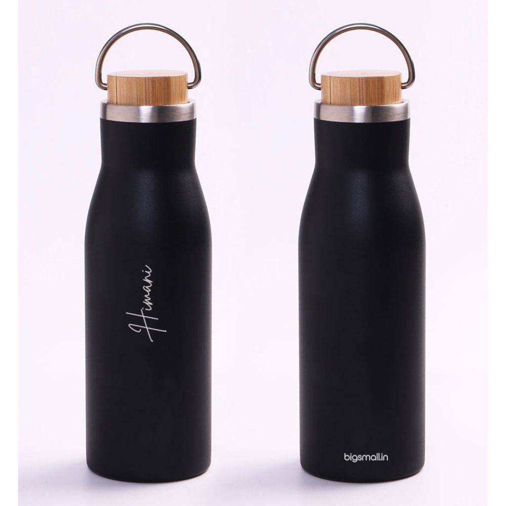 Stainless Steel Flask with Wooden Cap